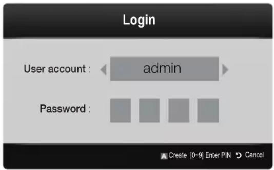 SAMSUNG UE55C6990 - Account Login - 1
