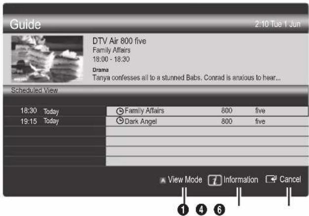SAMSUNG UE55C6990 - Uporaba moznosti Scheduled View - 1