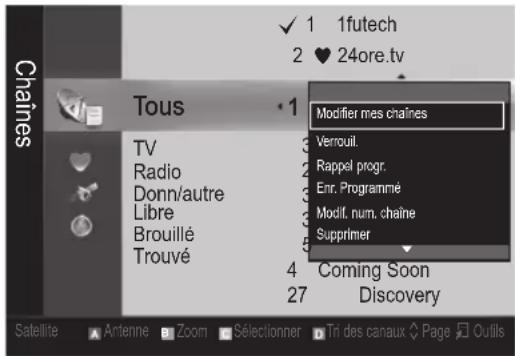 SAMSUNG UE55C6990 - Mes chaînes - 1