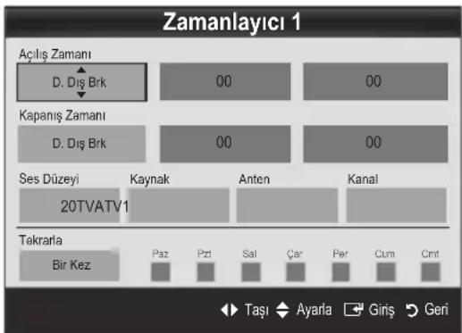 SAMSUNG UE55C6990 - AÇma / Kapama Zamanlayicisini Ayarlama - 1