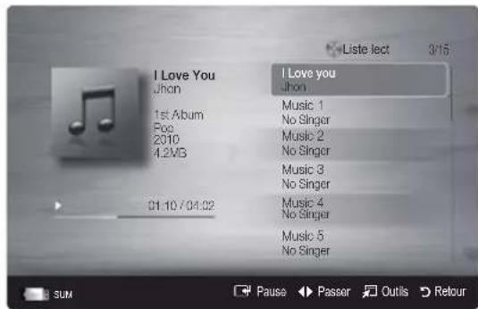 SAMSUNG UE55C6990 - Lecture de musique - 1