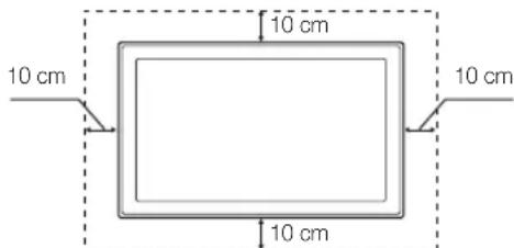 SAMSUNG UE55C6990 - Namestitev s stojalom. Namestitev z opremo za pritrditev na steno. - 2