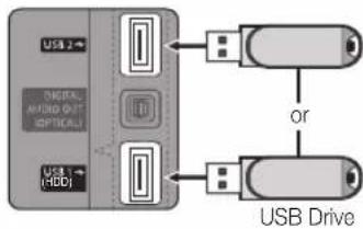 SAMSUNG UE55C6990 - Connecting a USB Device - 1