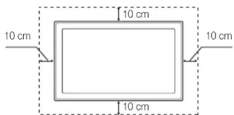SAMSUNG UE55C6990 - Installation avec un pied Installation avec un support de montage mural - 2