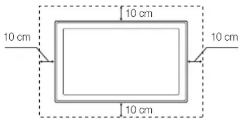 SAMSUNG UE55C6990 - Instalacao com uma base. Instalacao com um suporte de montagem na parede - 2