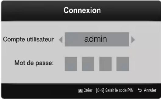 SAMSUNG UE55C6990 - Connexion au compte - 1