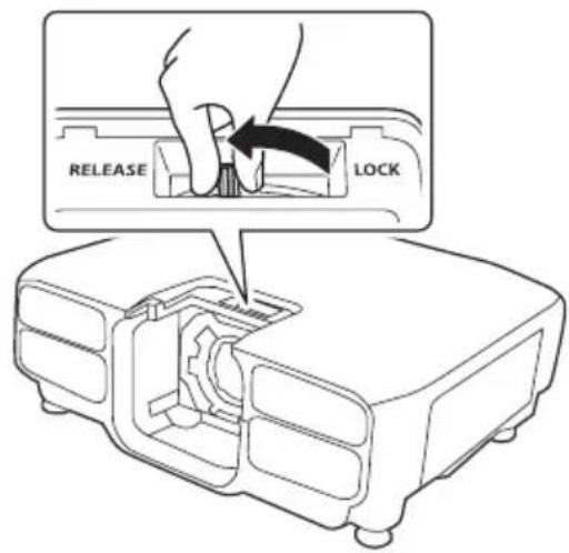 EPSON ELPLX02S - Retirez le couvercle de rechange de l'objectif. - 1