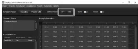 SONY ZRCT300 - Coupure de l'alimentation du panneau d'affichage uniquement - 1