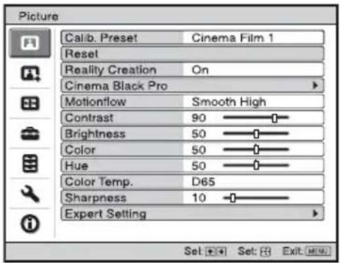 SONY VPLVW290ES - Selecting the Menu Language - 2
