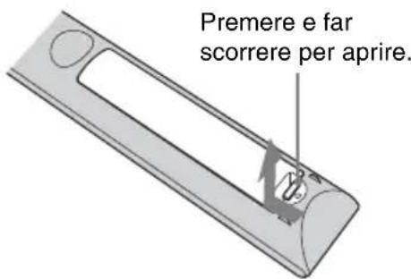 SONY VPLVW290ES - Inserimento delle pile nel telecomando - 1