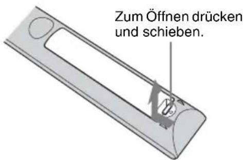 SONY VPLVW290ES - Einlegen der Batterien in die Fernbedienung - 1