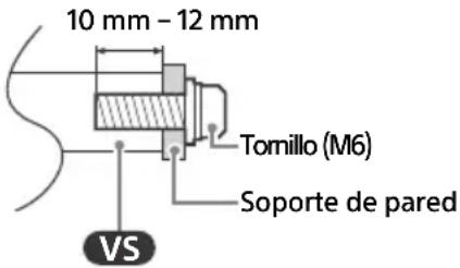 10 mm - 12 mm Tomillo (M6) Soporte de pared VS