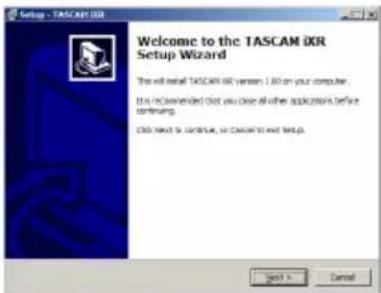 TASCAM iXR - ■ procédure d'installation du pilote Windows - 1