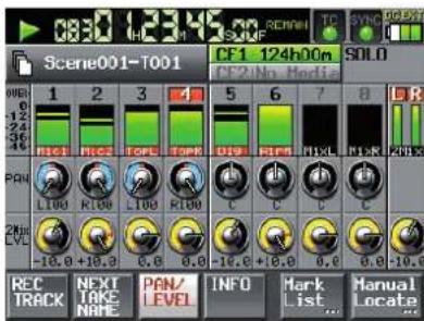 TASCAM RCF82 - PAN (positions stereo envoyes au bus stereo) - 1