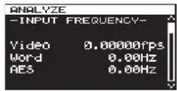 TASCAM CG1800 - INPUT FREQUENCY - 1