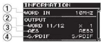 INFORMATION WORD IN 10MHz OUTPUT WORD 11/12 × 1 AES AES3 S/PDIF S/PDIF