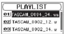 TASCAM SD20M - Modification de la playlist - 2