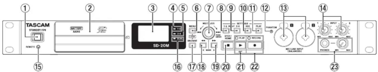 TASCAM SD20M - Face avant - 1