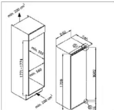 min. 200 cm² 1771-1774 min. 555 min. 560 min. 200 cm² h200 h66 1709 M892
