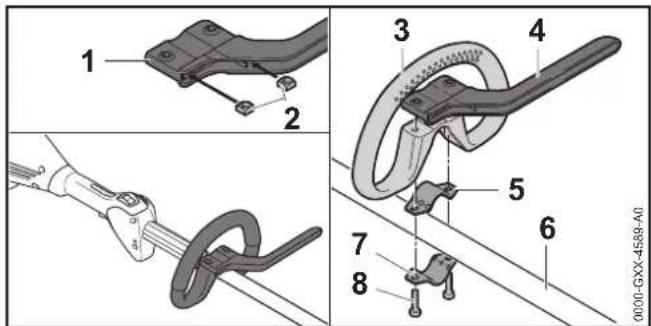 STIHL FSA 90 R - Incorporar o limitador de passo - 1