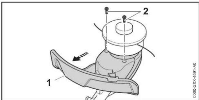 STIHL FSA 90 R - Removing the Deflector - 1