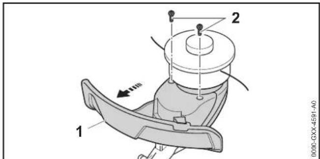 STIHL FSA 90 R - Montere og demontere beskyttelsen - 1