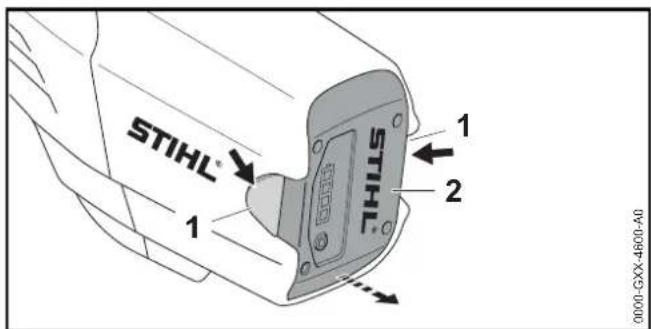 STIHL FSA 90 R - Sacar el acumulador - 1