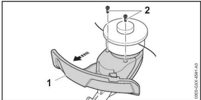STIHL FSA 90 R - Suojuksen irrotus - 1