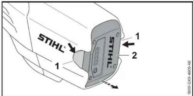 STIHL FSA 90 R - Akku herausnehmen - 1