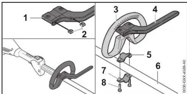 STIHL FSA 90 R - Montering af skridtbegrænser - 1