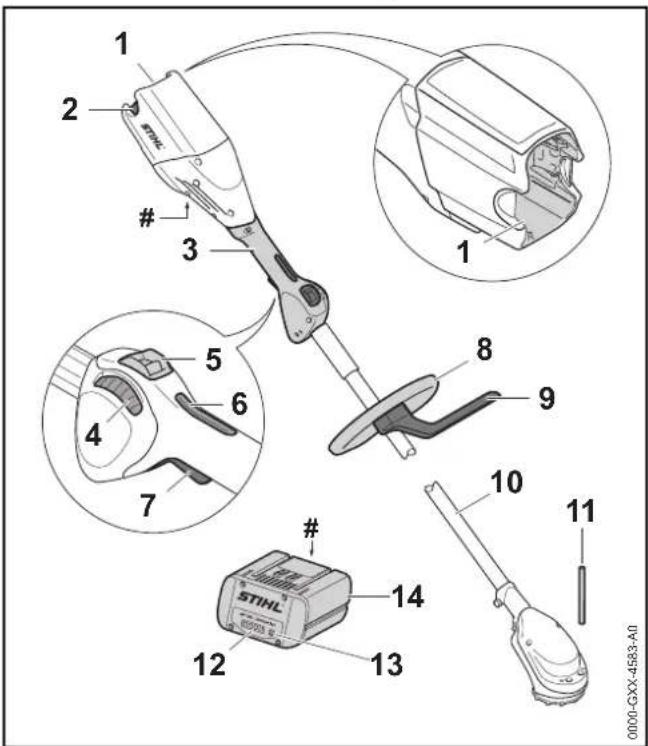 STIHL FSA 90 R - Trimmer STIHL FSA 90 R og batteri - 1