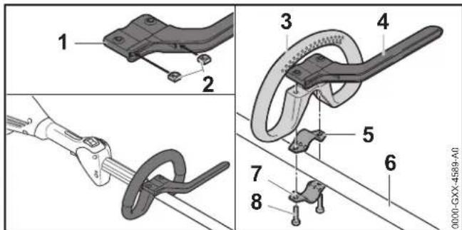 STIHL FSA 90 R - Mounting the Barrier Bar - 1