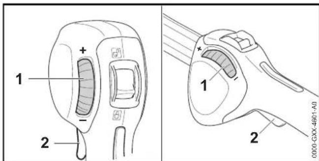 STIHL FSA 90 R - Indstilling af effekt - 1