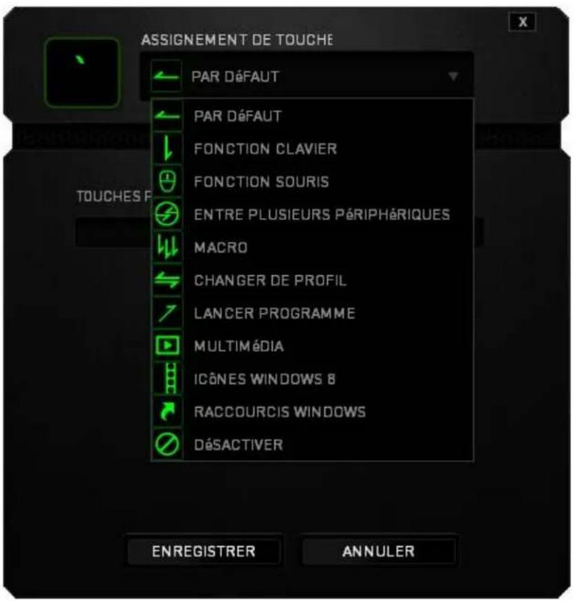 RAZER BlackWidow Tournament Edition Chroma - Onglet Personnaliser - 2