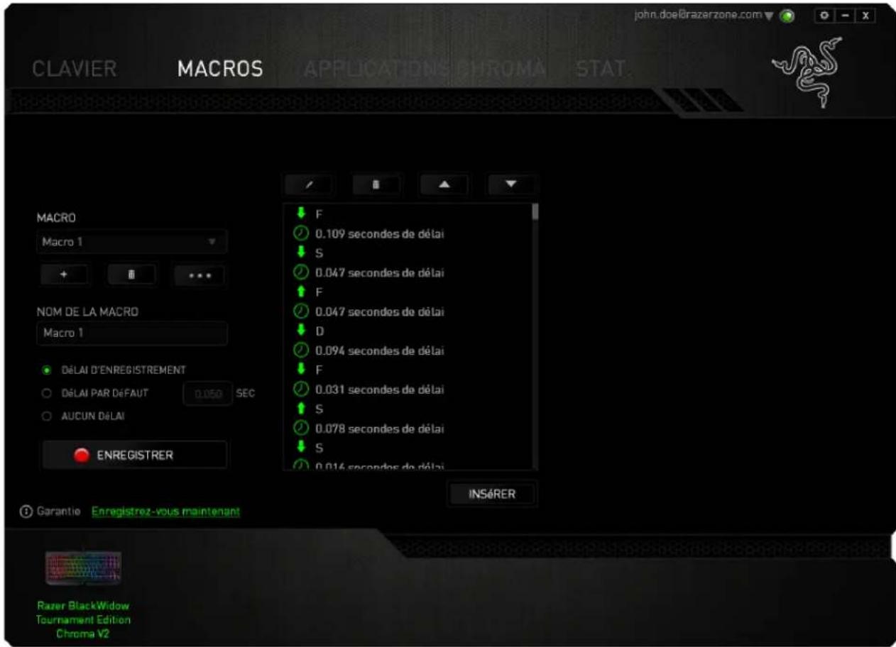 RAZER BlackWidow Tournament Edition Chroma - ONGLET MACROS - 3