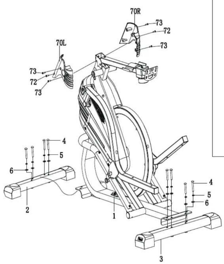 Duke Fitness Stepper Plus - Étape 1: montage des pieds et des revêtements latéraux - 1