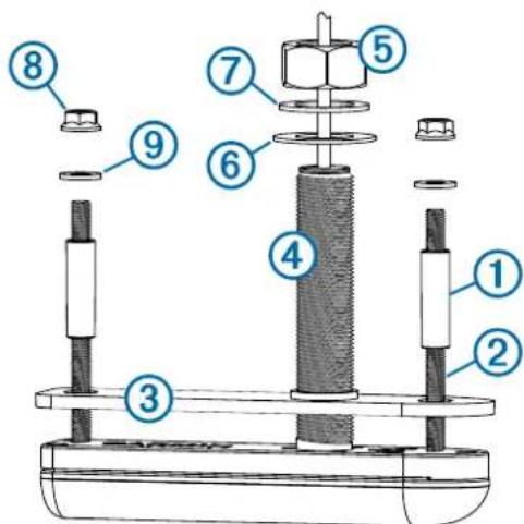 GARMIN GT23MTH - Installation de la sonde sur une coque métallique sans sabot - 1