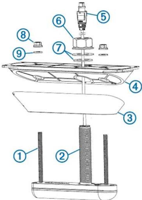 GARMIN GT23MTH - Installation de la sonde traversante avec sabot - 1