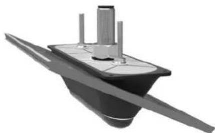GARMIN GT23MTH - Sonde traversante dans coque métallique avec sabot - 1