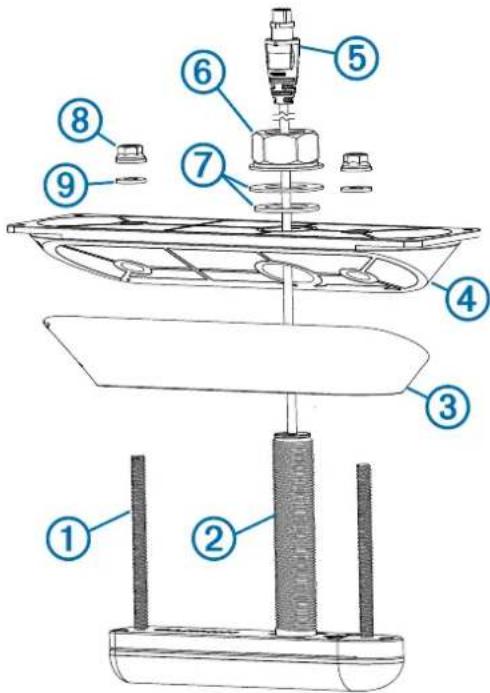 GARMIN GT21TH - Installation de la sonde traversante avec sabot - 1