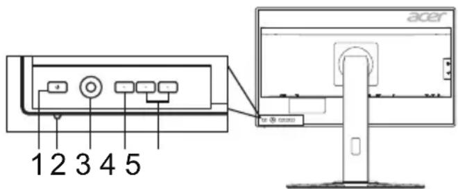 ACER Predator XB252Q - Füüsilised nupud - 1
