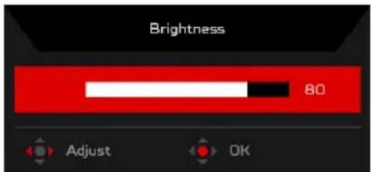 ACER Predator Z271U - Adjusting the Brightness - 1