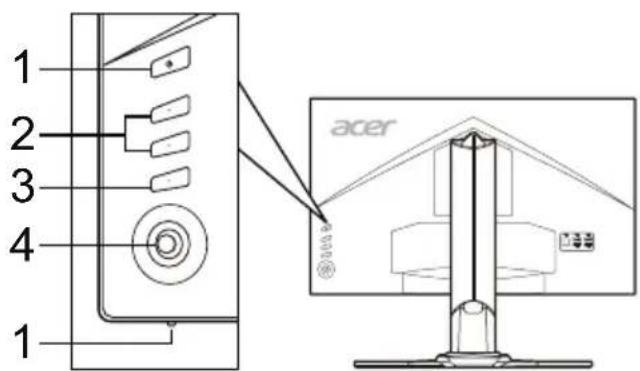 ACER Predator Z271U - Udvendige knapper - 1
