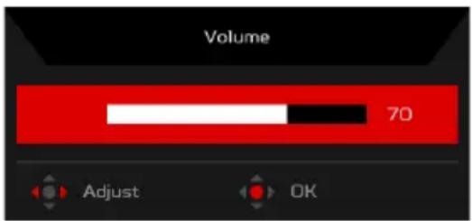 ACER Predator Z271U - Adjusting the Volume - 1