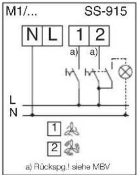 Helios M1120 - Schaltplanübersicht für M1/100/120 (Standardmodell) - 1