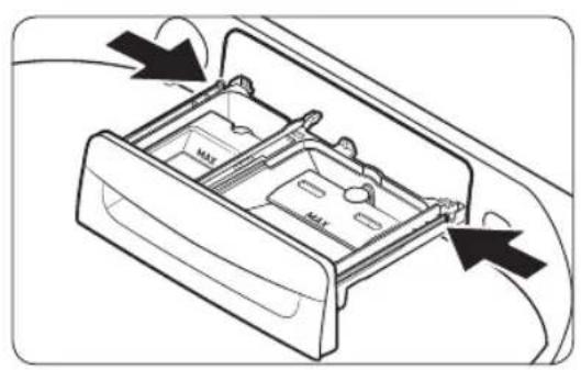 SAMSUNG WA50R5200AW - Cleaning the detergent drawer - 2