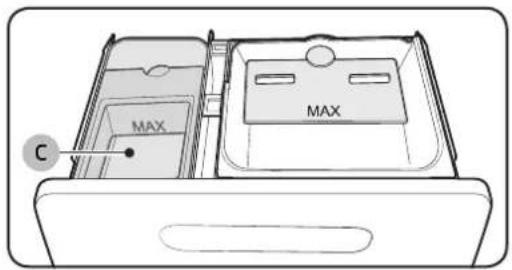 SAMSUNG WA52J8705MP - Loading the fabric softener compartment - 1