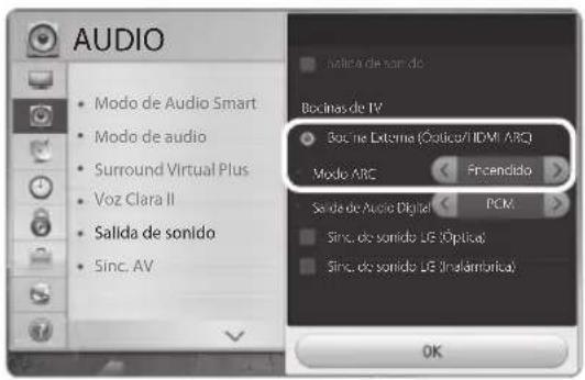 LG SoundPlate LAP440W - Algunos TVs necesitan configurar la salida del Sonido. Los detalles del menú de configuración de TV varían dependiendo de los fabricantes o de los modelos de su TV. - 1