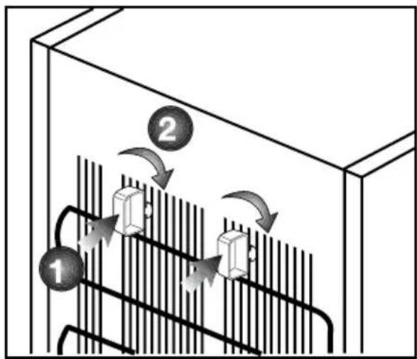 BEKO RDSE465K30WN - Instalación de las cuñas de plástico - 1