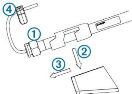 GARMIN gWind Wireless - Fixar o dispositivo no suporte de montagem - 1